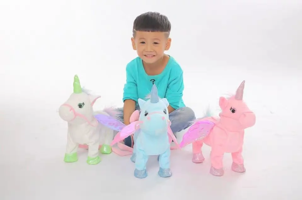 Magic Walking and Singing Unicorn With LED Light on The Cheeks