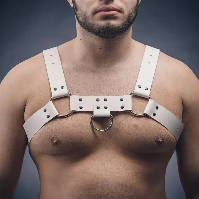 Male Leather  Chest Harness Men Adjustable Rave Clothing Full Body Harness Belt Strap