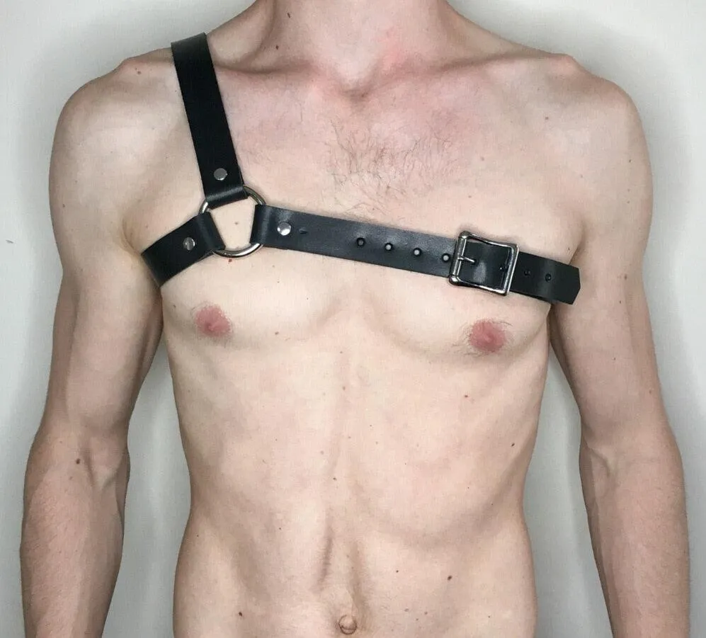 Male Leather  Chest Harness Men Adjustable Rave Clothing Full Body Harness Belt Strap