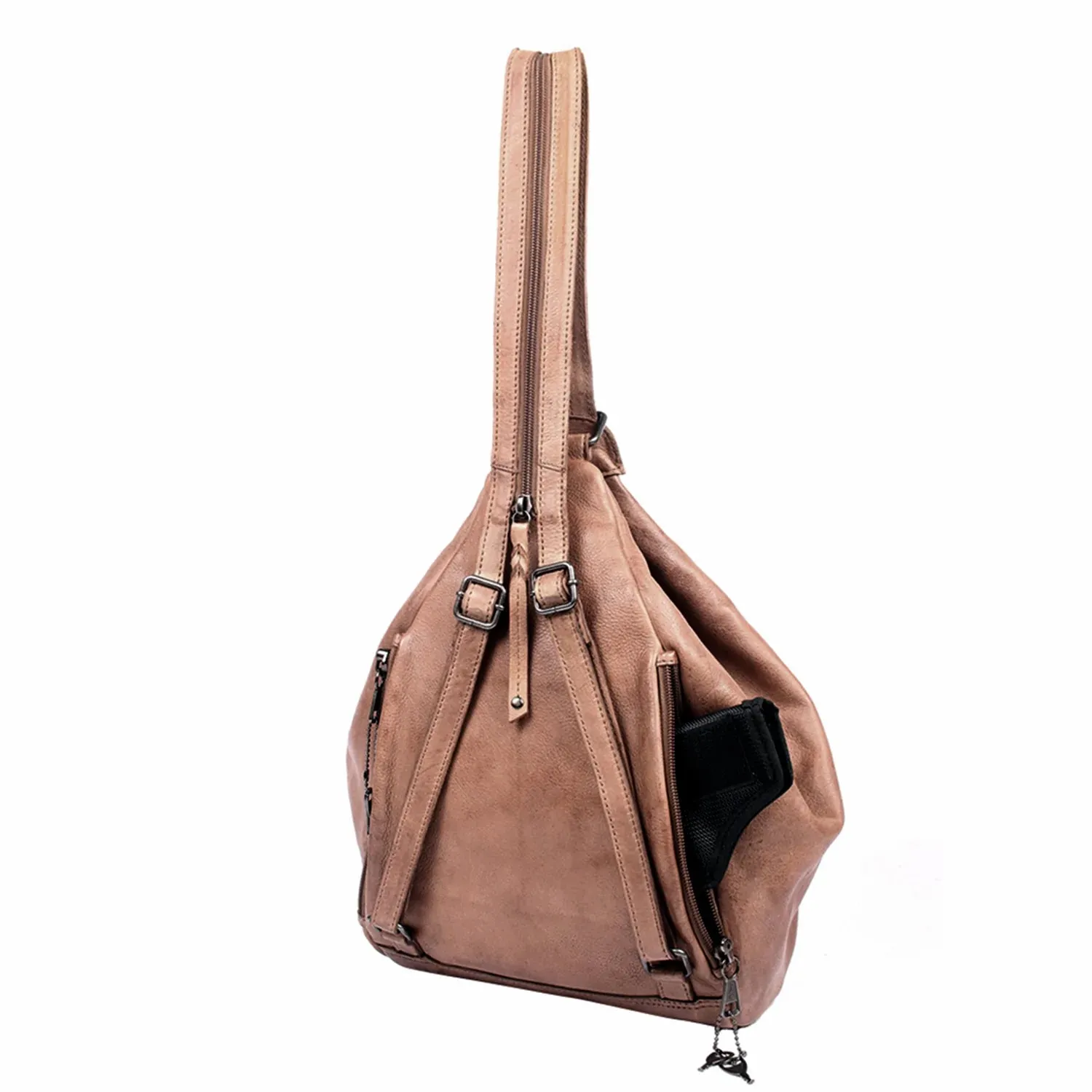 Marley Concealed Carry Leather Sling Backpack