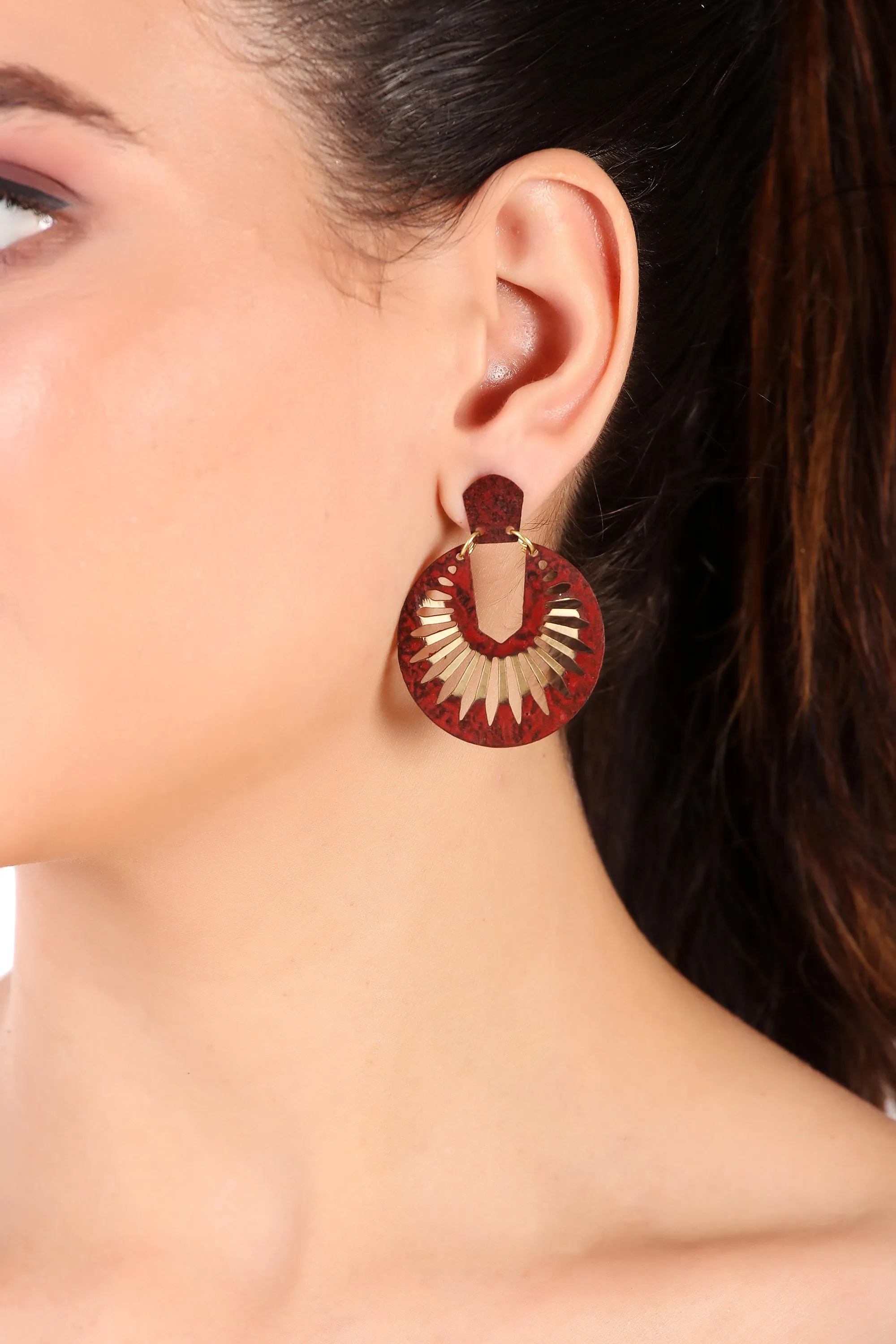 Naazia Earrings, berry - Wholesale