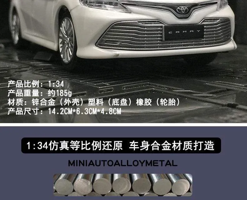 New 1:32 Toyota Eighth Generation 8 Camry Simulation Car Model Alloy Car Model Toy Car Decoration Boy Birthday Gift Collection