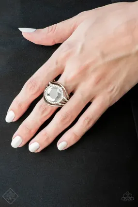 Paparazzi Accessories  - Stay For The Fireworks #R781 - White Ring