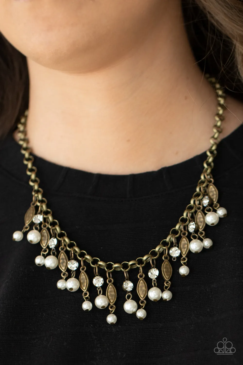 Paparazzi Necklace ~ Cosmopolitan Couture - Brass