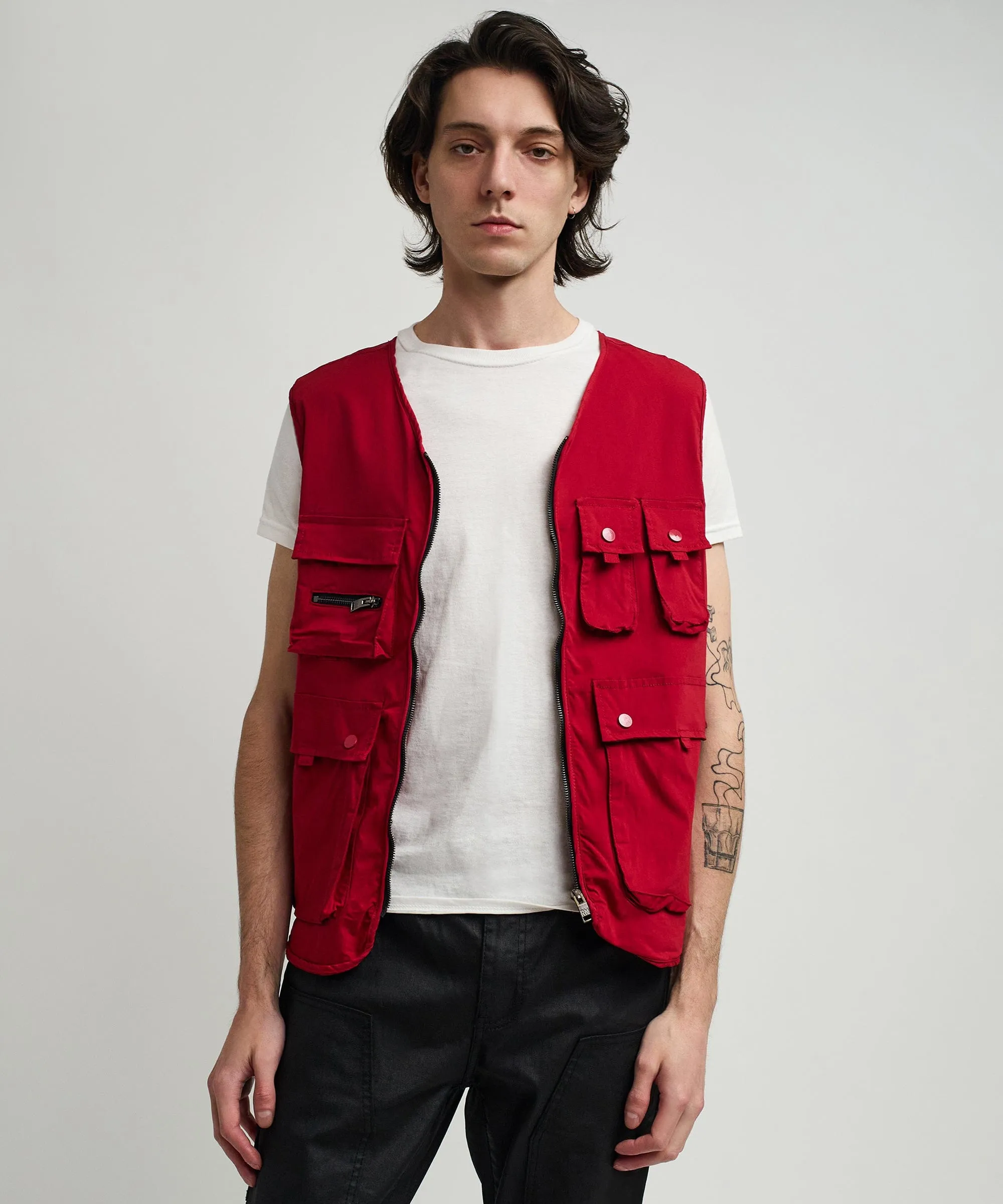 Parkwood Nylon Utility Vest - Red