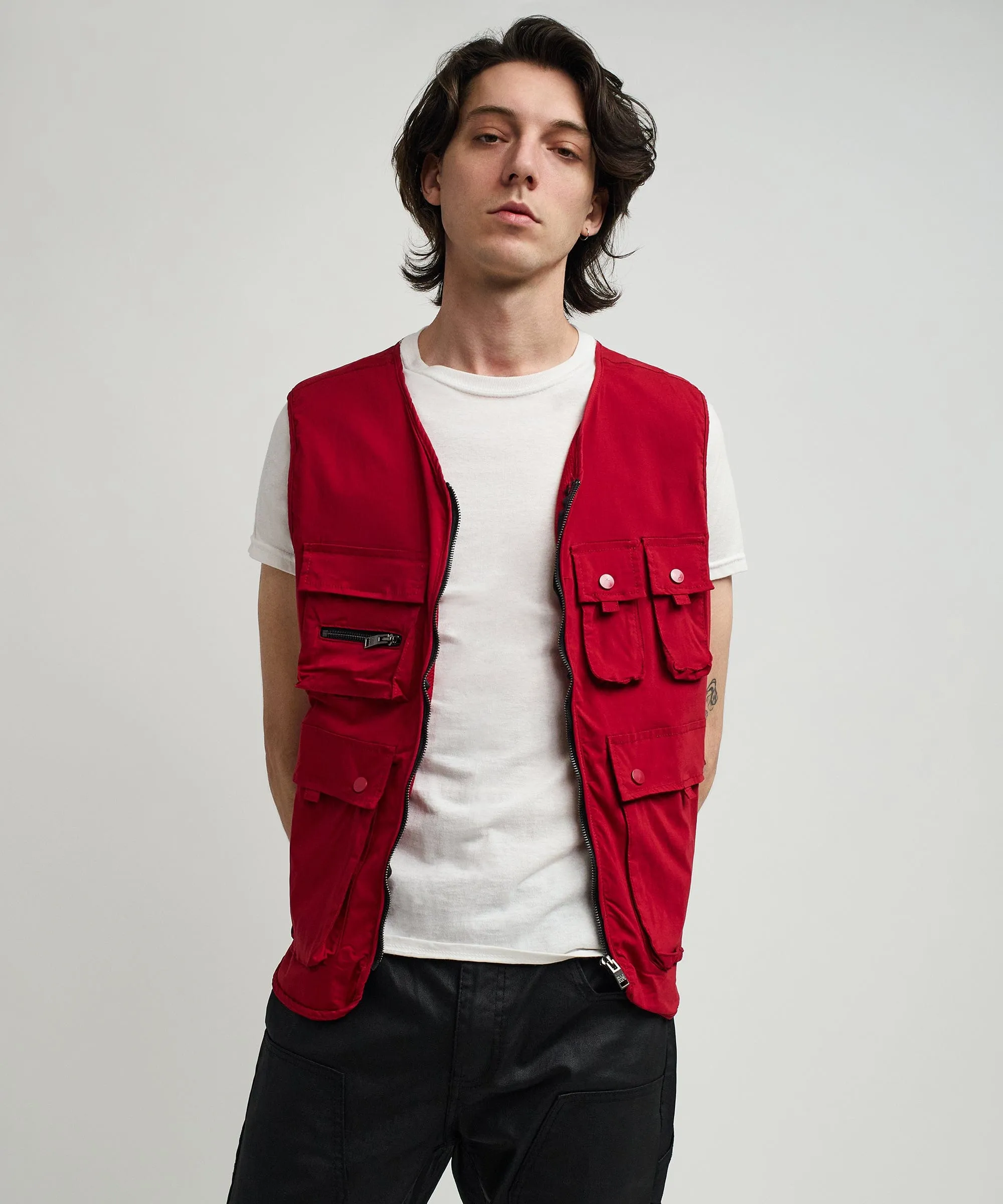 Parkwood Nylon Utility Vest - Red