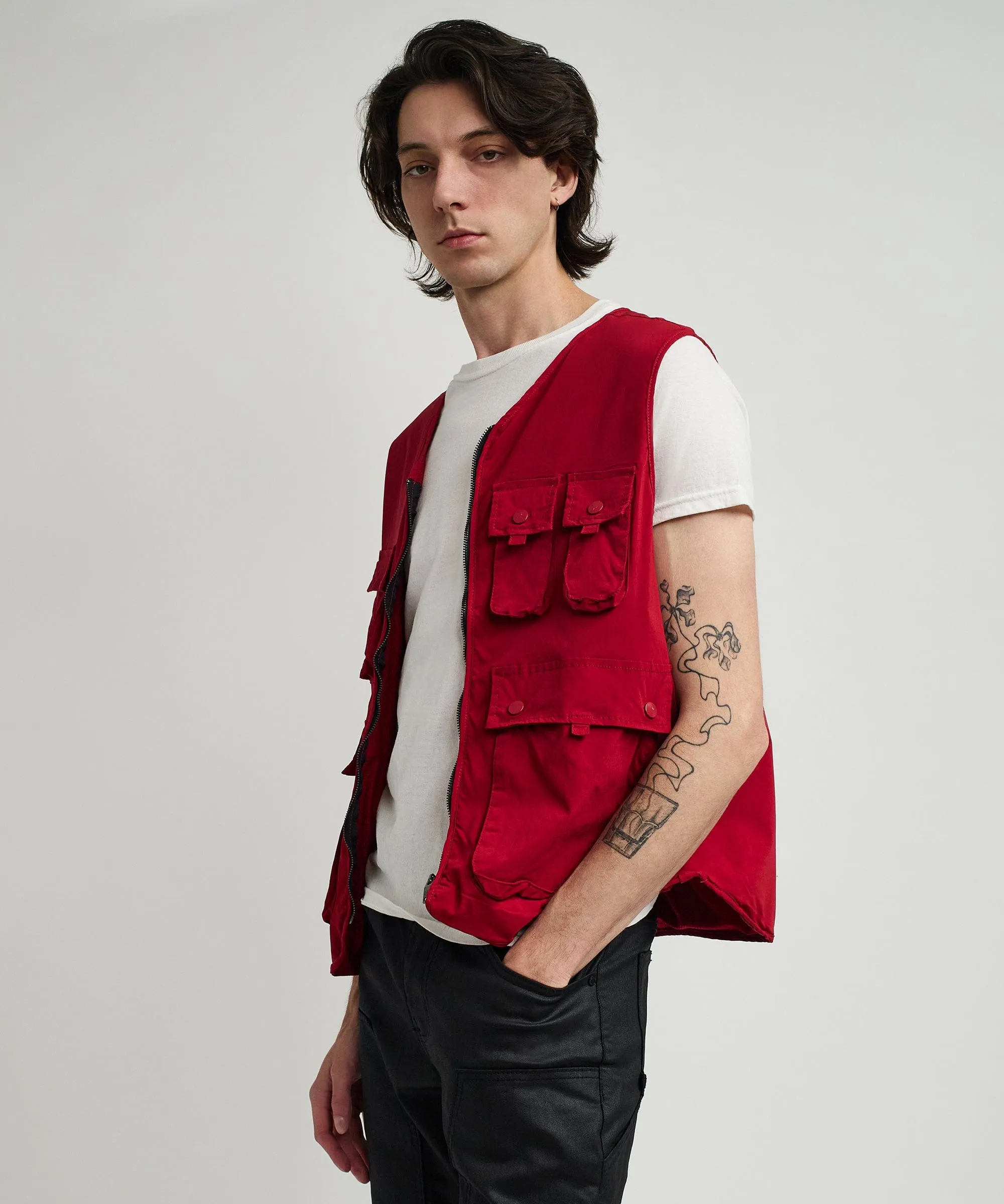 Parkwood Nylon Utility Vest - Red