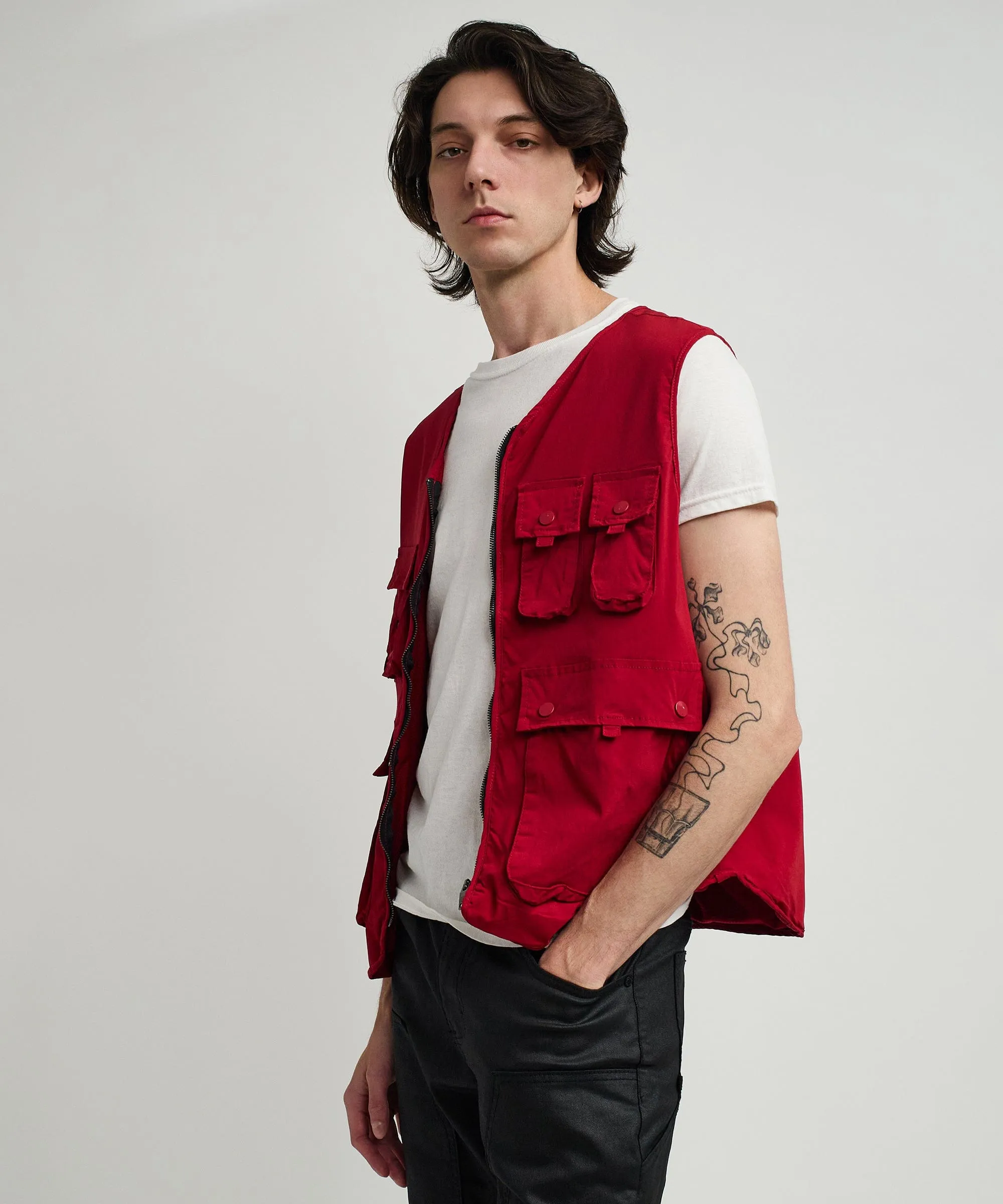 Parkwood Nylon Utility Vest - Red