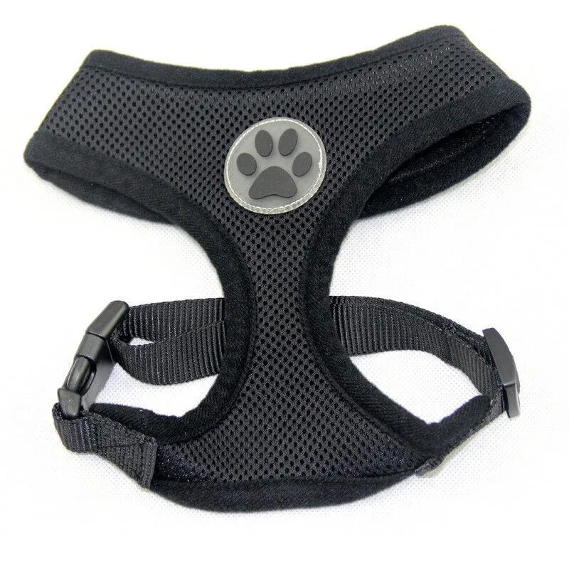 PETLAVISH™ Cute Paw Small Dog Harness: Soft, Breathable, Adjustable Vest XS-L