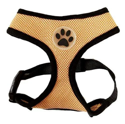 PETLAVISH™ Cute Paw Small Dog Harness: Soft, Breathable, Adjustable Vest XS-L