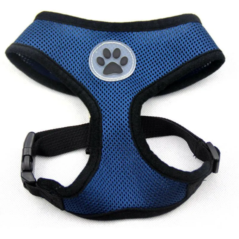 PETLAVISH™ Cute Paw Small Dog Harness: Soft, Breathable, Adjustable Vest XS-L