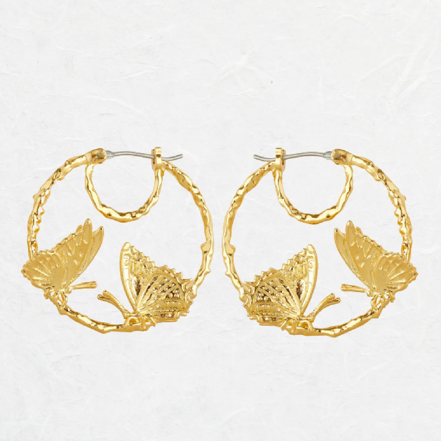 Rosina Butterfly Hoop Earrings