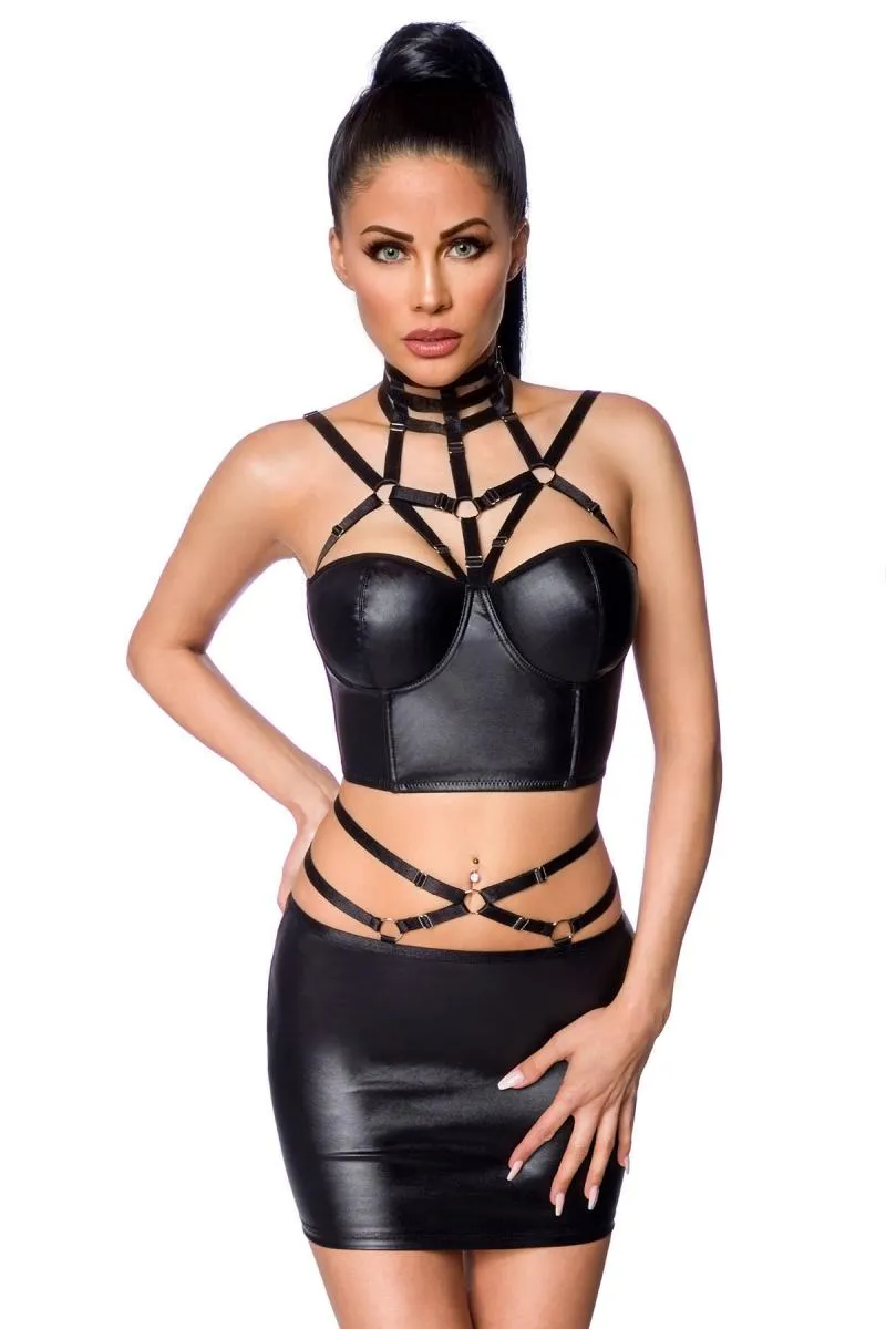 Saresia Wetlook Set with Skirt