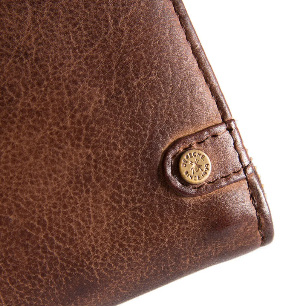 Soft and delicious leather wallet / 14140 - Brandy