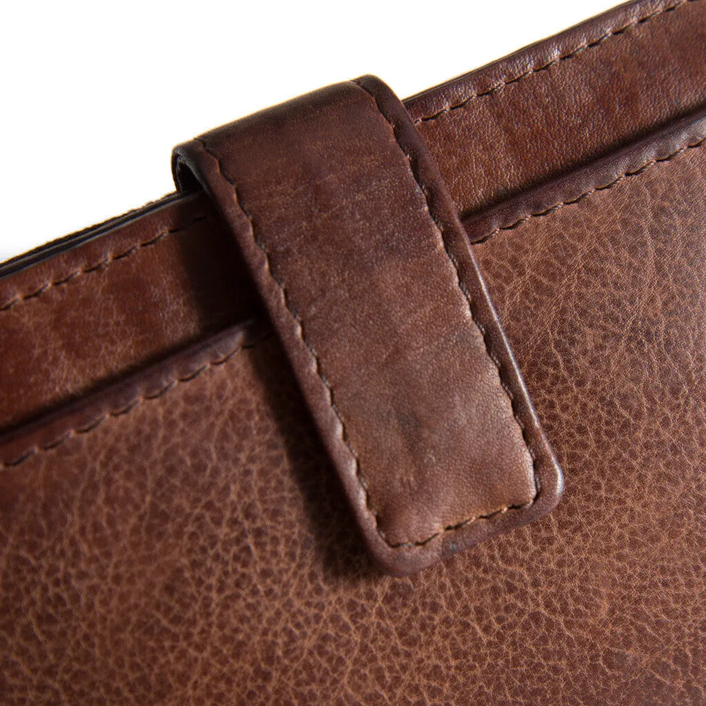 Soft and delicious leather wallet / 14140 - Brandy