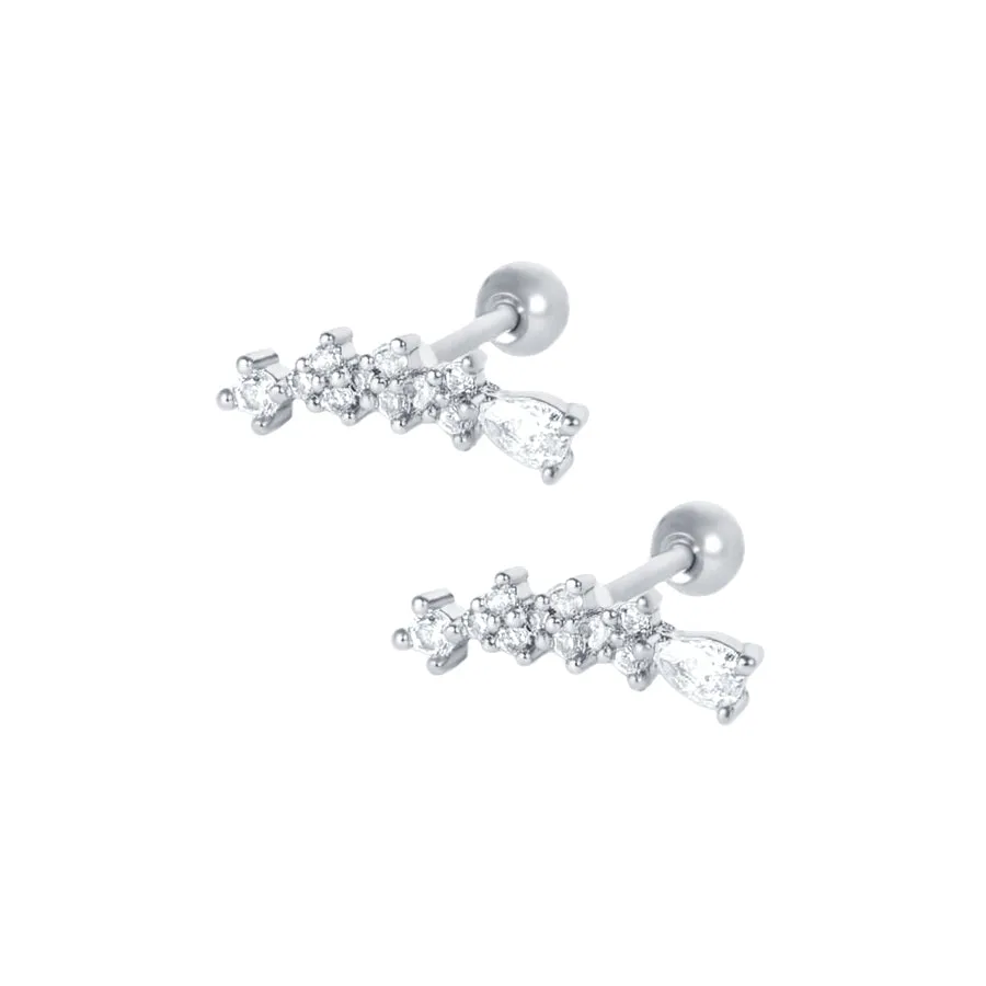 Star Gazing Piercing Barbell Ball Back Earrings Sleeper Earrings