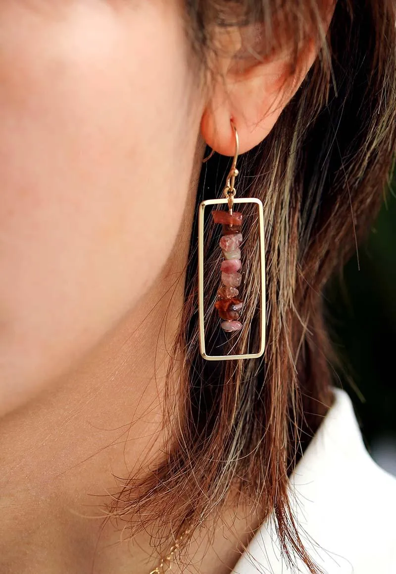 Tatali Red Agate Dangle Earrings