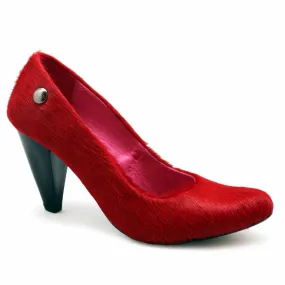 Tierra - Red cow hid heel shoe