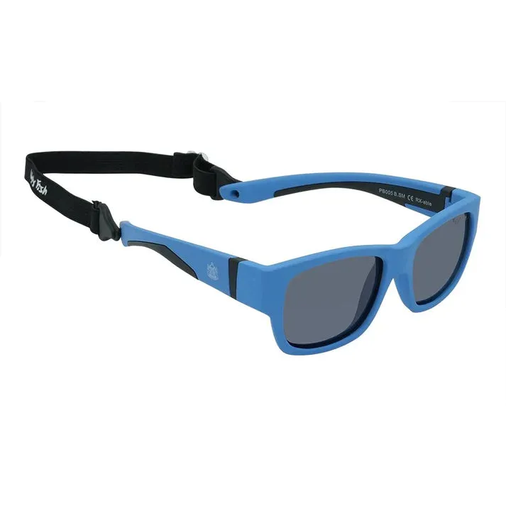 Ugly Fish PB005 Toddler Polarised Unbreakable Sunglasses - Blue Frame/Smoke Lens