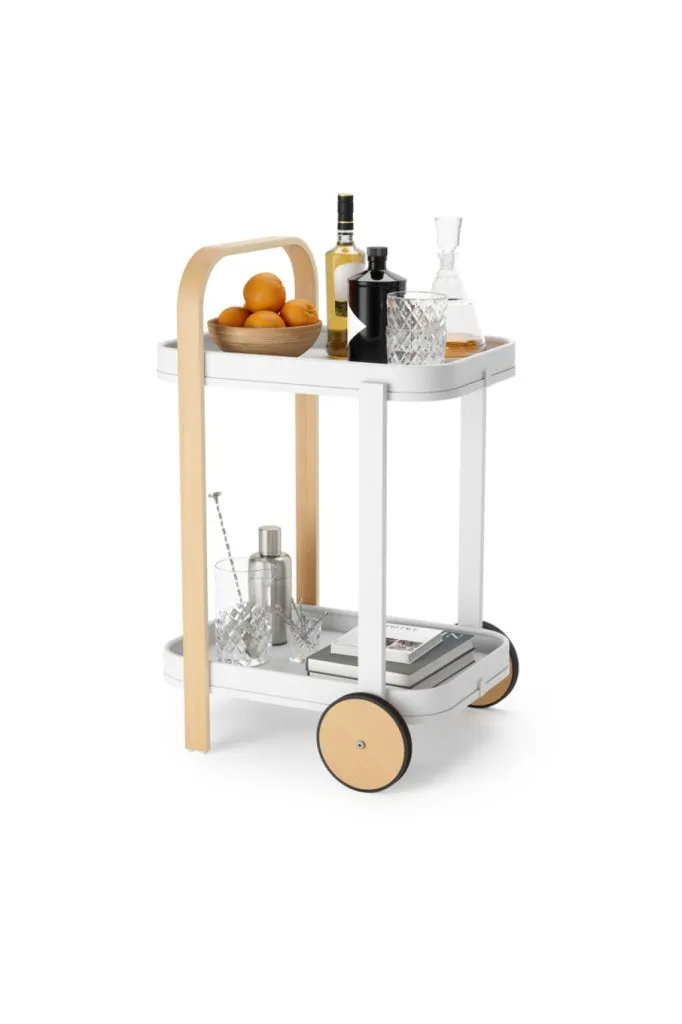 Umbra - Bellwood Bar Cart - White & Natural