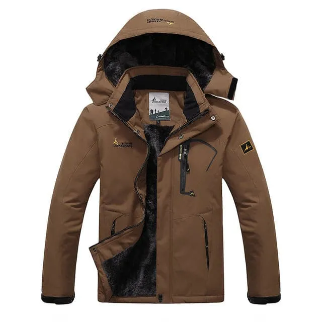 UNCO & BOROR Men's Sports Fashion Olive Green Coat Jacket Premium Quality Windproof Hooded Thick Winter Parka Coat Jacket