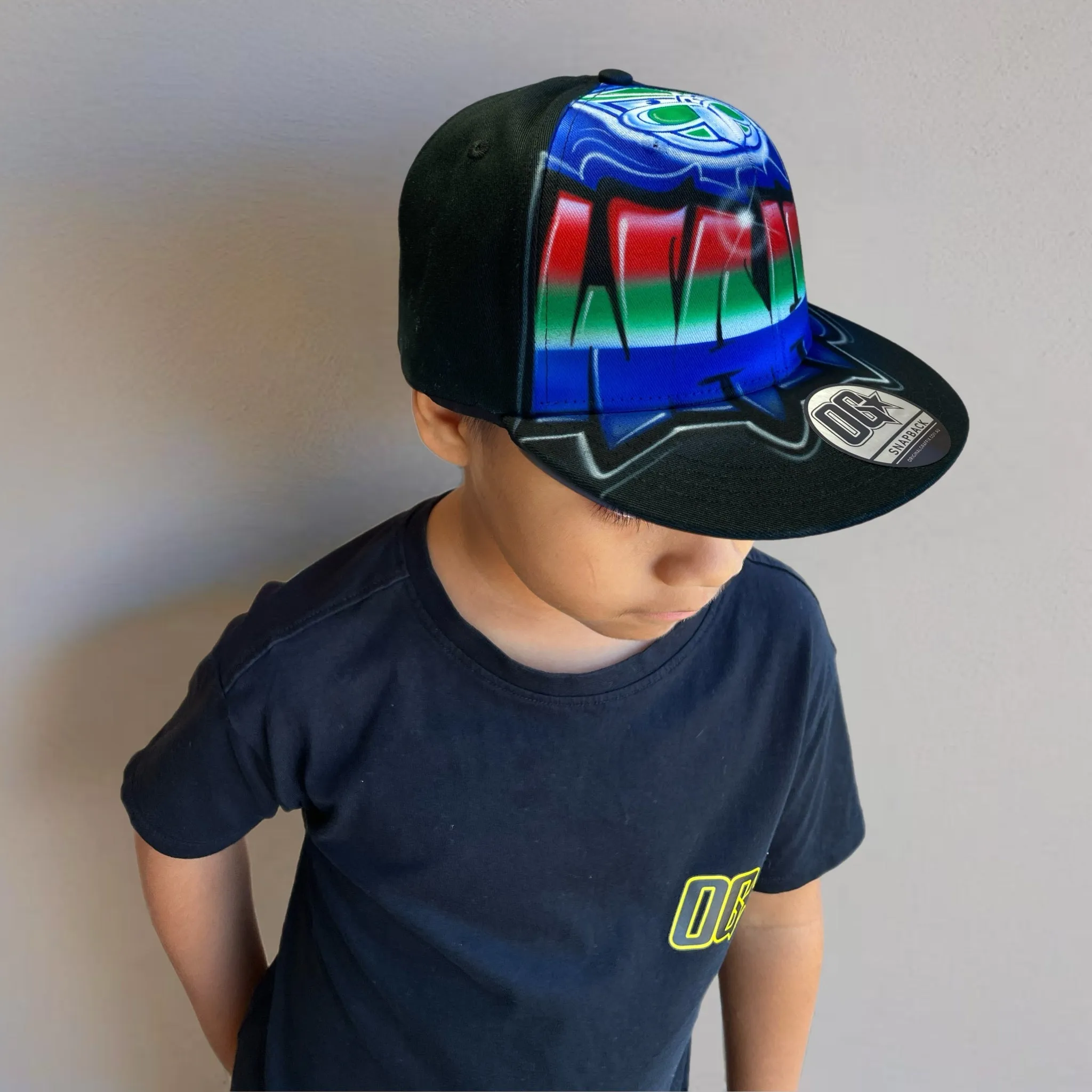 Wahs Graffiti Name Snapback Cap