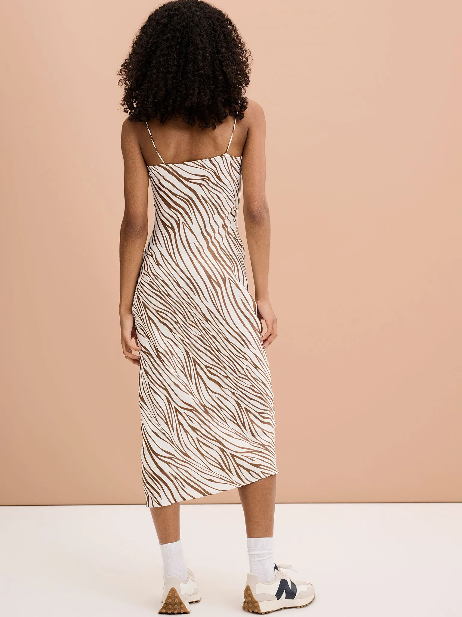 Walsh Slip Dress in Chocolate and Cream