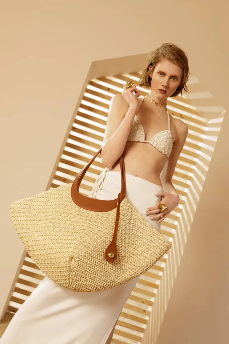 woven beach bag