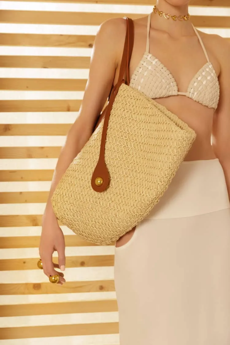 woven beach bag